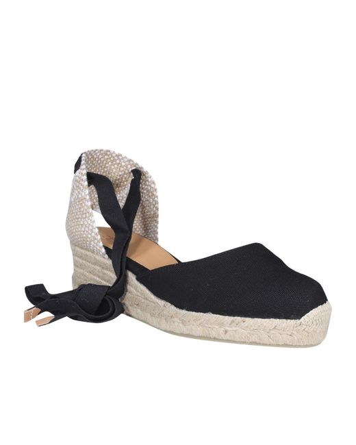 Castaner Black Castañer Carina Ankle Strapped Wedge Espadrilles