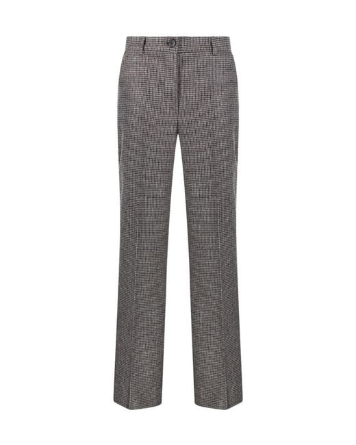 P.A.R.O.S.H. Gray Checked Trousers