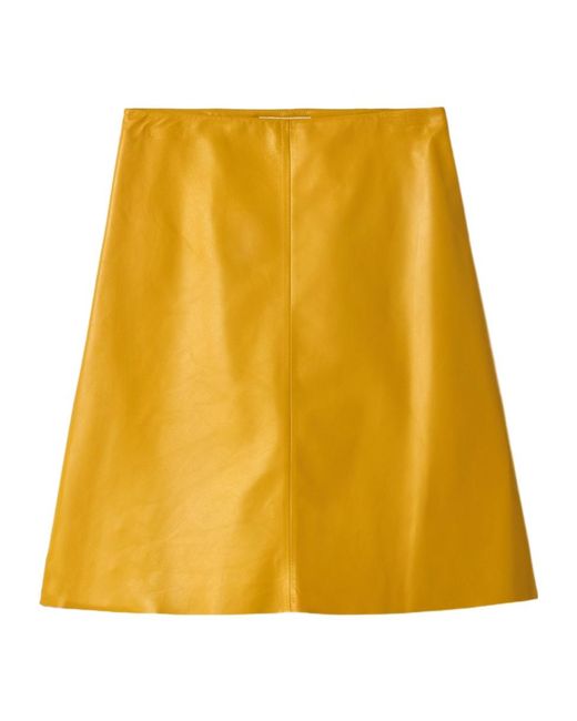Miu Miu Yellow A-Line Skirt