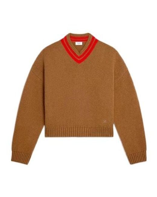 Céline Brown V-Neck Sweater