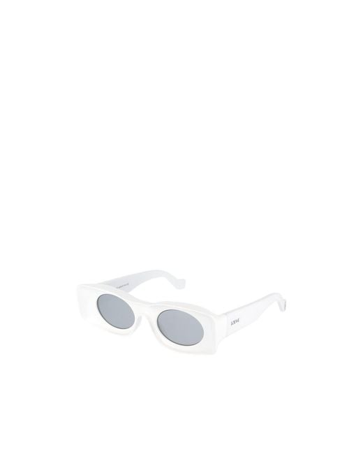 Loewe White Paula's Ibiza Original Rectangular Frame Sunglasses