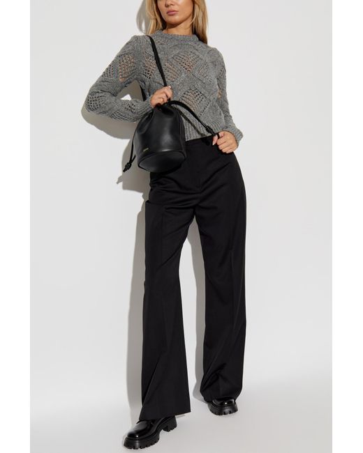 Sportmax Gray Narvel Crewneck Long-Sleeved Jumper