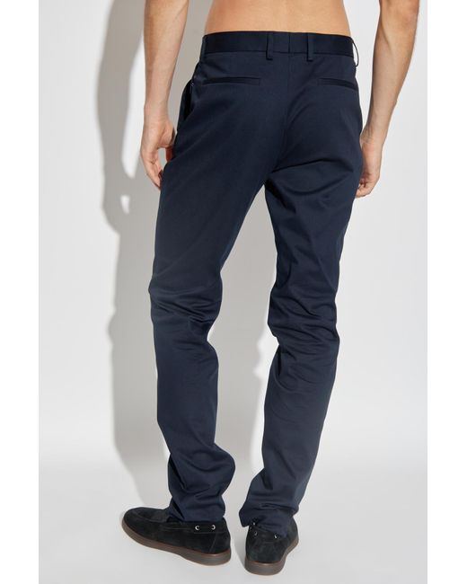 Etro Blue Creased Tapered Leg Trousers for men