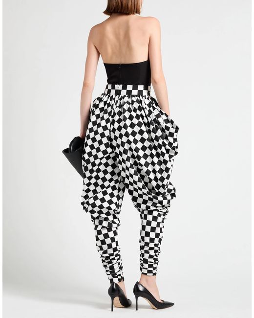 Dolce & Gabbana Black Plaid Casual Pants