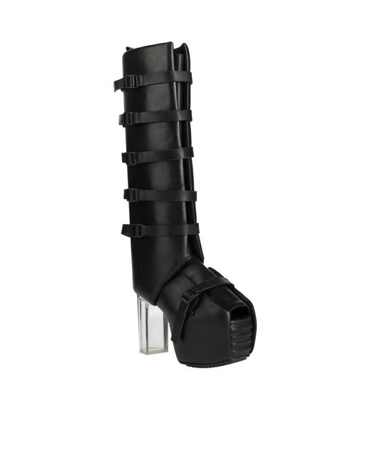 Rick Owens Black Plain Colour Boots