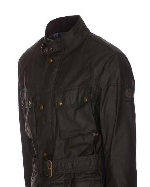 Belstaff Black Trialmaster Belted Jacket for men
