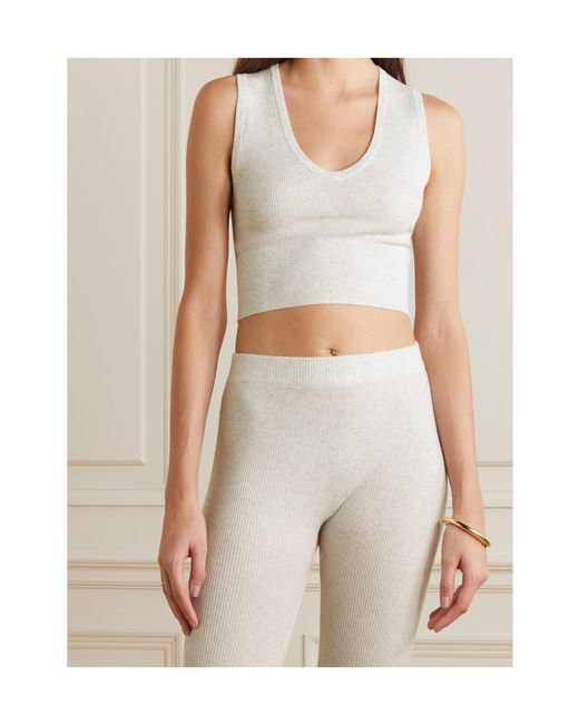 Brunello Cucinelli White Ribbed Plain Weave Vest
