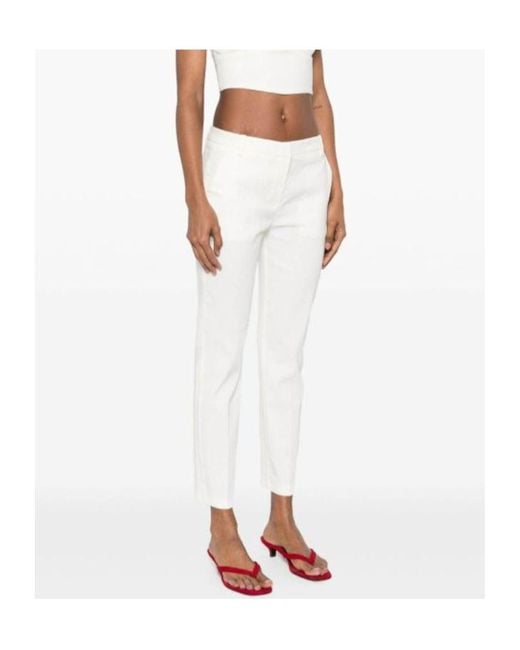 Pinko White Bello Trousers