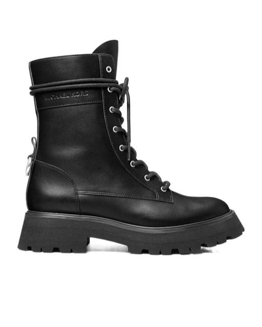 Michael Kors Black Lace-Up Ankle Boots
