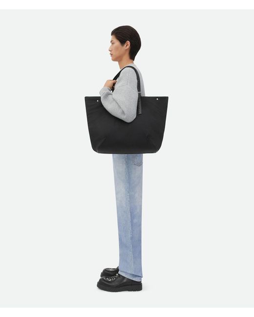 Bottega Veneta Black Logo Patch Tote Bag for men