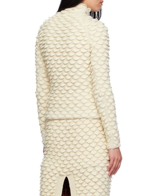 Bottega Veneta Natural Fish Scale Sweater