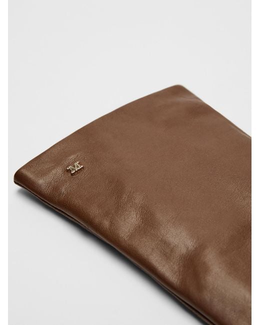 Max Mara White Logo Plaque Gloves