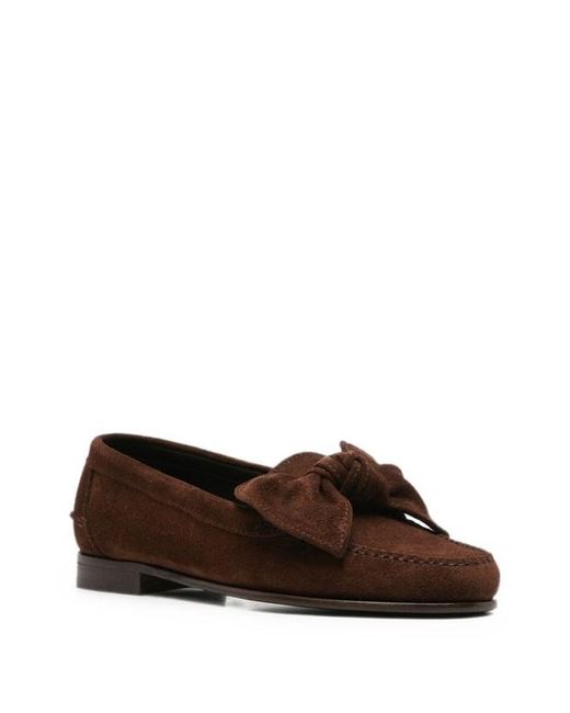 Hereu Brown Round-Toe Loafers