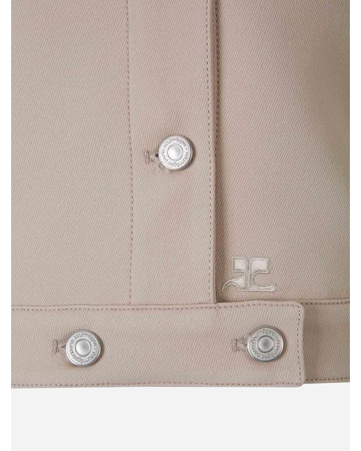 Courreges Natural Trucker Button-Fastening Twill Jacket