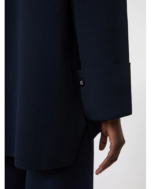Max Mara Blue Fuggito Keyhole Detailed Polo Top