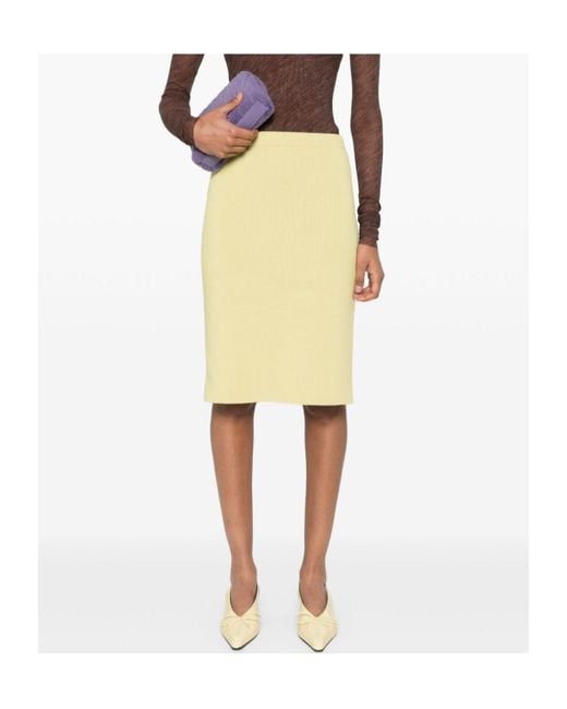 Philosophy Di Lorenzo Serafini Yellow Midi Skirt