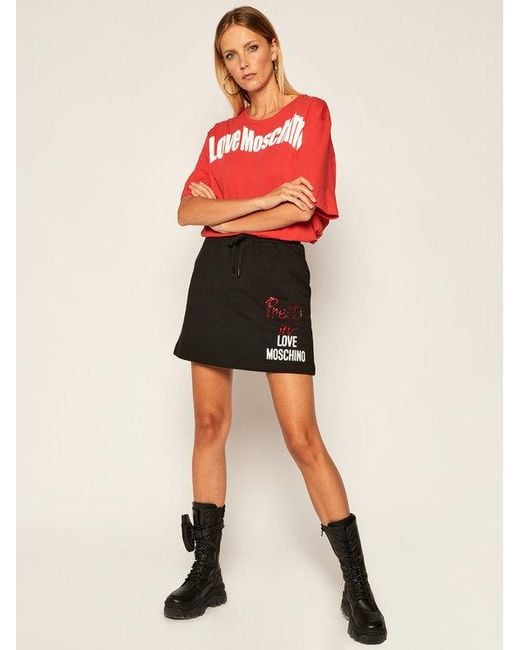 Moschino Black Logo Detail Skirt