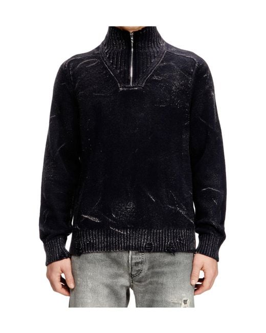 DIESEL Blue K-Maxime Zip-Up Sweater for men