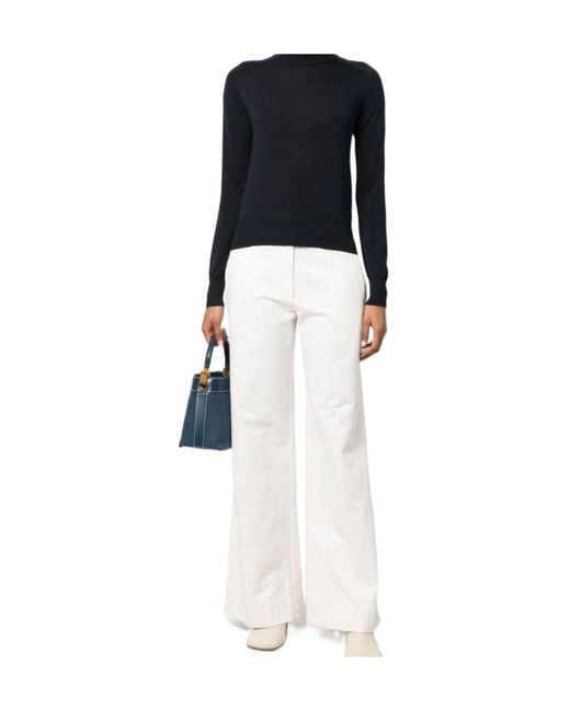 Forte_forte White Wide-Leg Casual Trousers