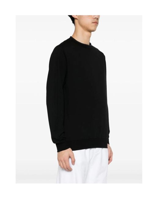 Stone Island Black Compass-Badge Crewneck Sweatshirt for men