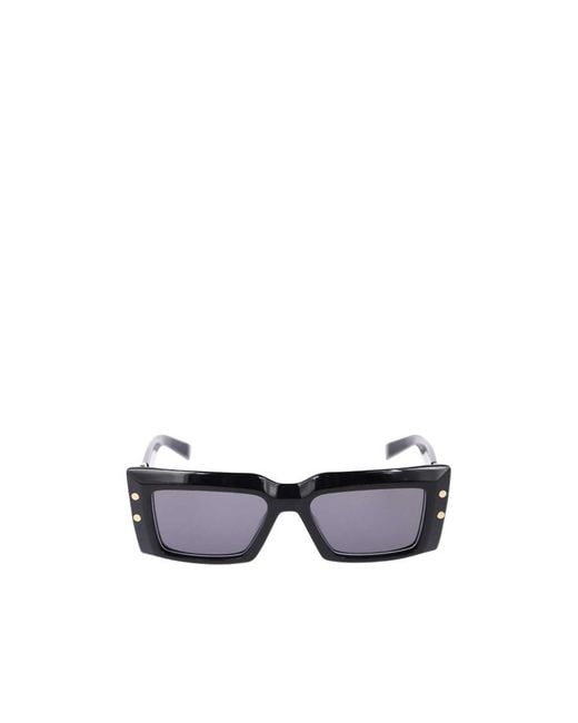 Balmain White Imperial Square-Frame Sunglasses