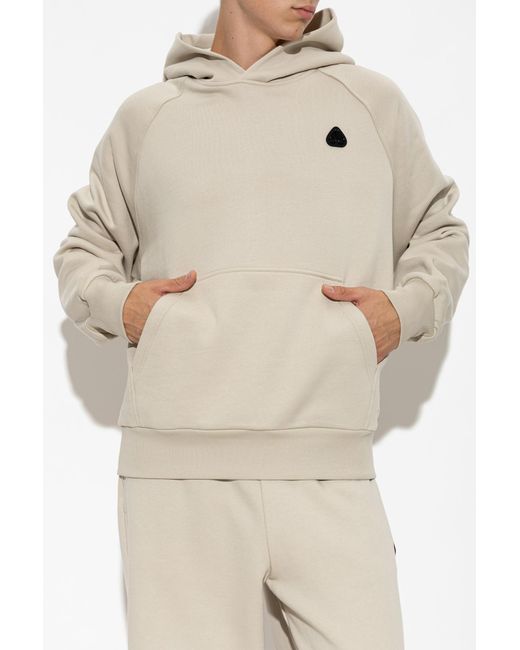 Moose Knuckles White Long-Sleeved Hooded Sweatshirt for men