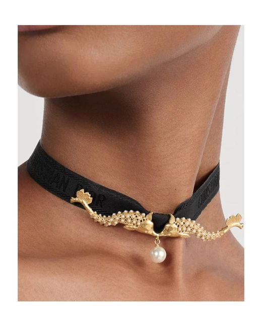 Dior White Arabesque Choker