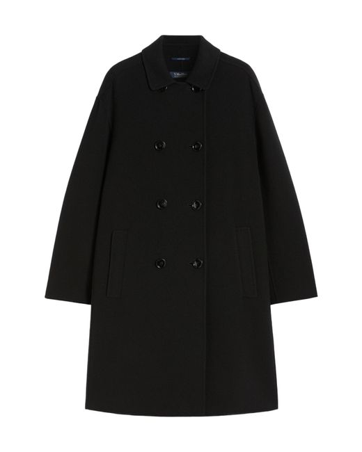 Max Mara Black Double-Faced Wool Coat