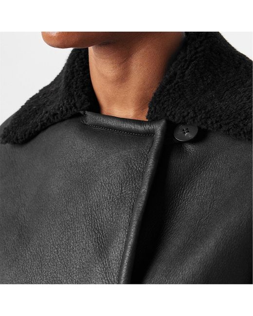 Jacquemus Black Lapel Long Sleeve Leather Jacket