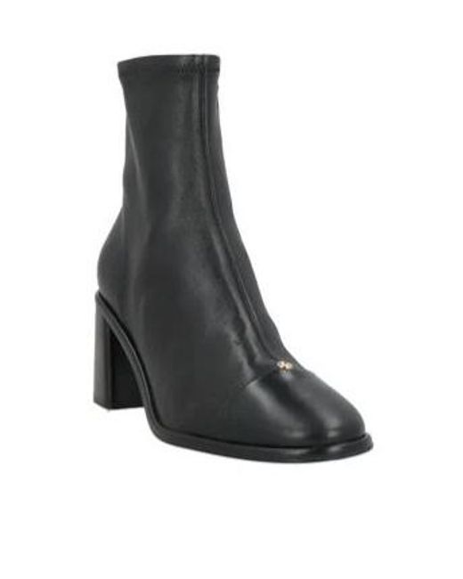 Tory Burch Black Solid Color Leather Ankle Boots