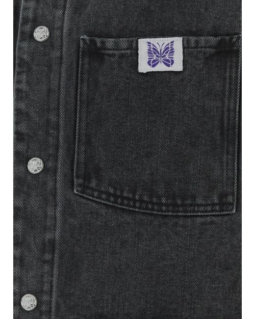 Needles Black Denim Jacket for men