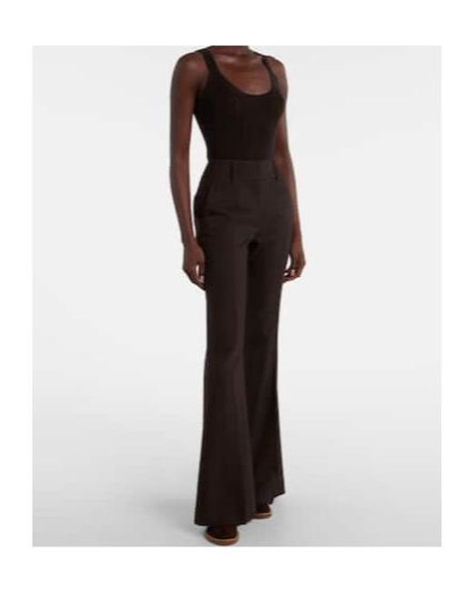 Gabriela Hearst Black Pointelle Wool Tank Top