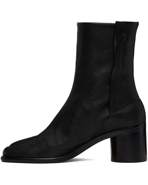 Maison Margiela Black Tabi Hook Closure Ankle Boots for men