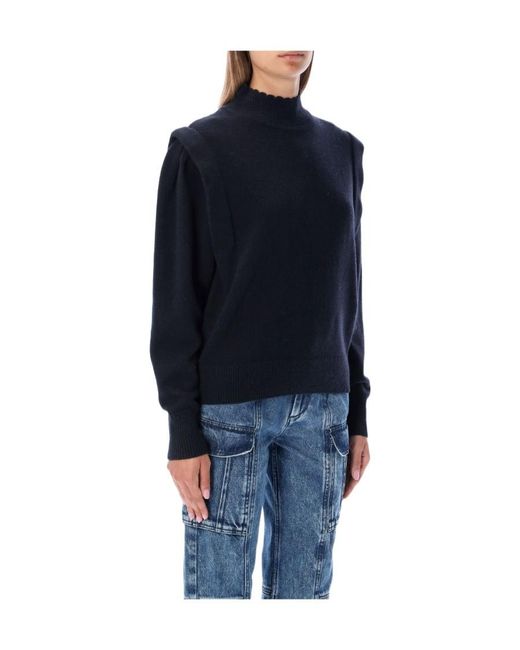 Isabel Marant Blue Lucile Merino-Blend Jumper
