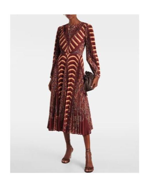 Ulla Johnson Red Pleated Mid-Length Dress