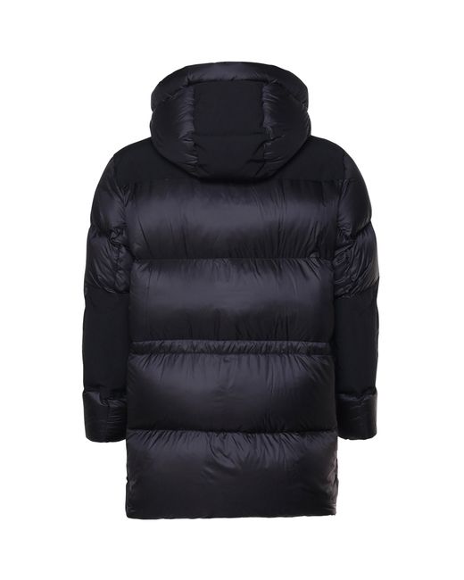Burberry Blue High-Neck Hooded Padded Coat for men