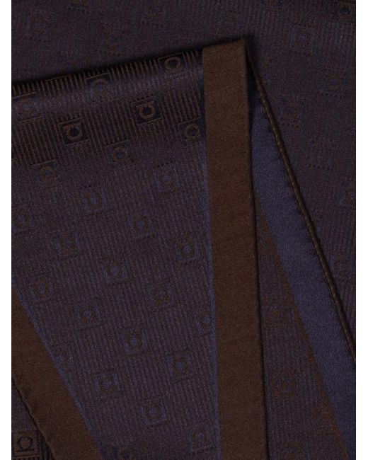 Ferragamo Blue Diamond Scarf for men