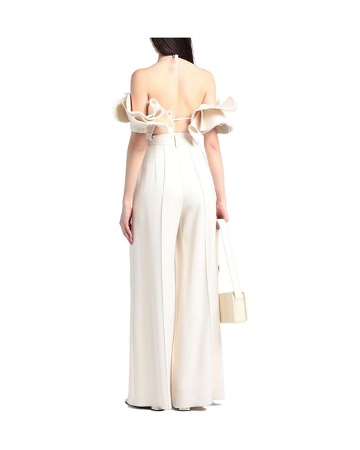 Jacquemus White Cropped Solid-Color Top