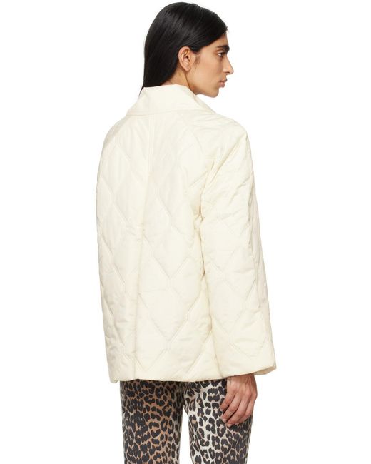Ganni Natural Quilted Jacket