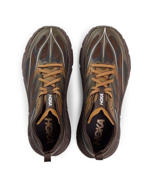 Hoka One One Brown Slip-Resistant And Wear-Resistant Running Shoes for men