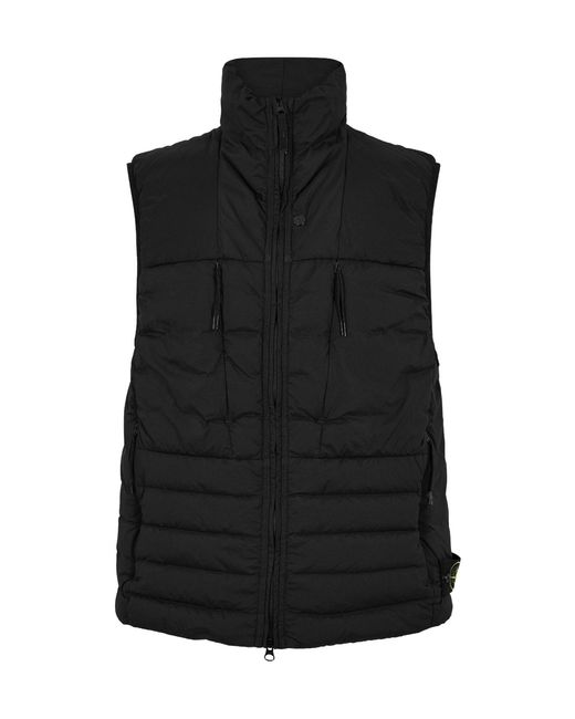 Stone Island Black Lightweight Warm Vest for men