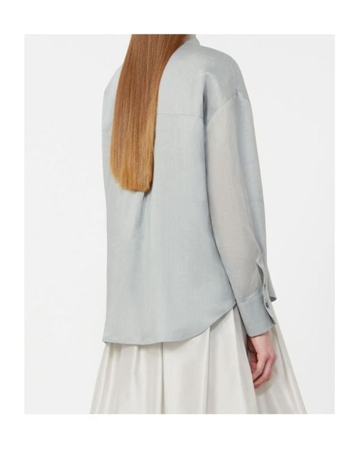 Max Mara Gray Button Shirt