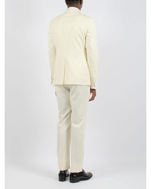 Tagliatore White Single-Breasted Suit Three-Piece Suit for men
