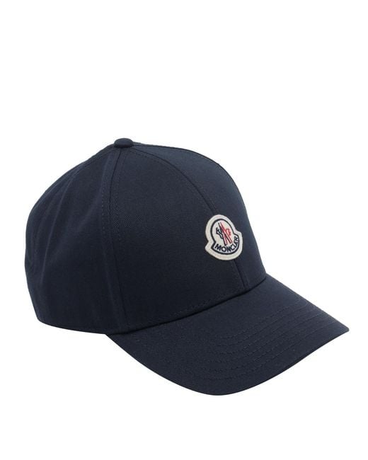 Moncler Blue Baseball Cap for men