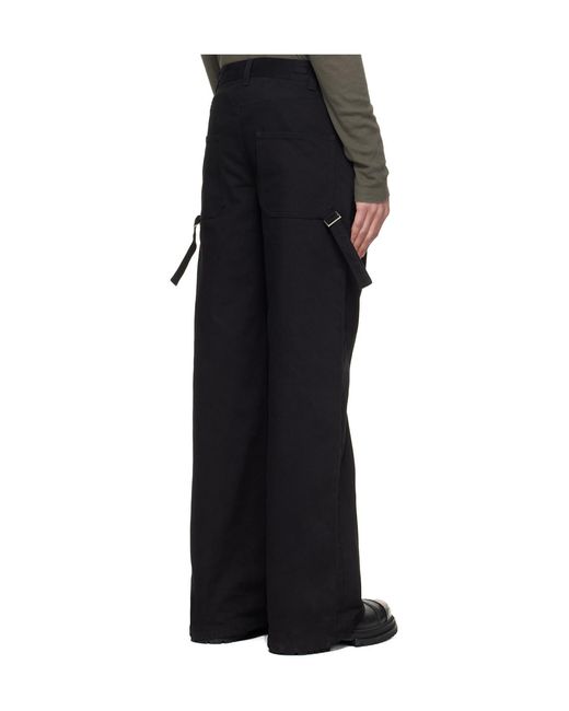 HELIOT EMIL Black Gait Belt Loop Jeans for men