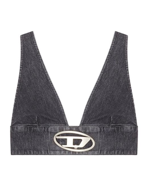 DIESEL Black Denim Bra Top