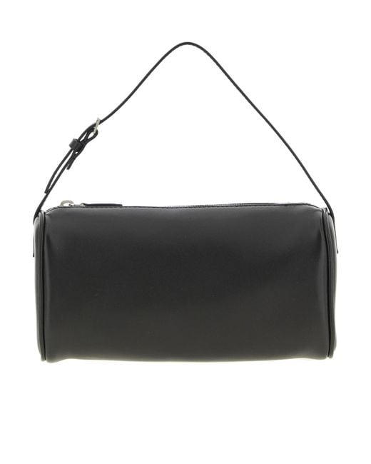 The Row Black Polished-Finish Tote Bag