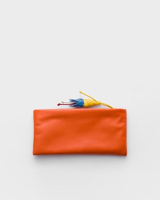 Prada Orange Zip-Up Pouch
