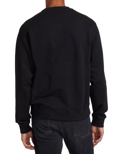 KENZO Black Logo-Print Cotton Sweatshirt for men