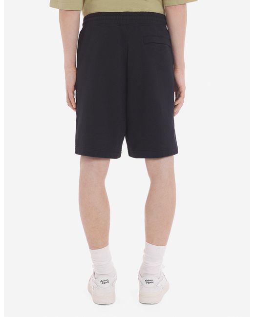 Maison Kitsuné Blue Maison Kitsuné Bold Fox Head Patch Oversize Jog Shorts for men